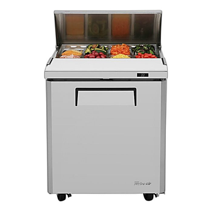 Turbo Air MST-28-N M3 Series 28" 1 Door Stainless Steel Refrigerated Sandwich Prep Table - Donut-Equipment.com