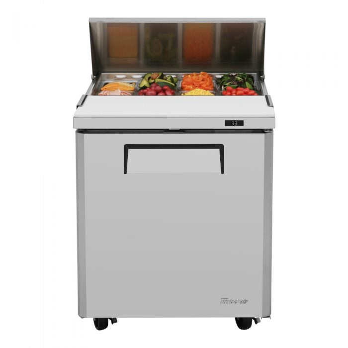 Turbo Air MST-28-N M3 Series 28" 1 Door Stainless Steel Refrigerated Sandwich Prep Table - Donut-Equipment.com