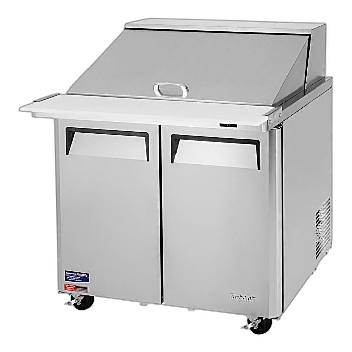 Turbo Air MST-36-15-N6 M3 Series 36" 2 Door Stainless Steel Refrigerated Sandwich Prep Table - Donut-Equipment.com