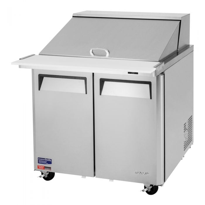 Turbo Air MST-36-15-N6 M3 Series 36" 2 Door Stainless Steel Refrigerated Sandwich Prep Table - Donut-Equipment.com