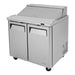 Turbo Air MST-36-N6 M3 Series 36" 2 Door Stainless Steel Refrigerated Sandwich Prep Table - Donut-Equipment.com