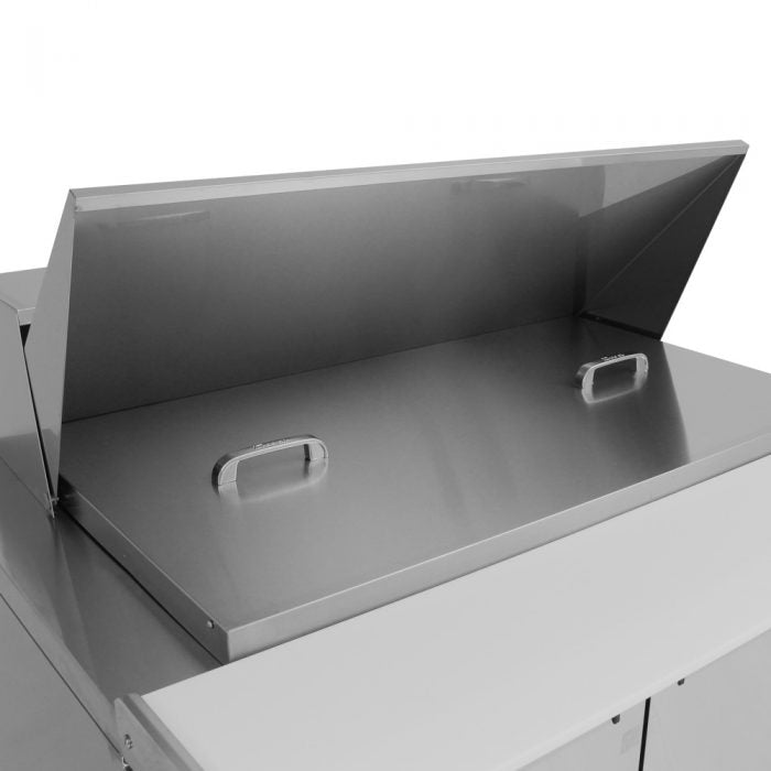 Turbo Air MST-48-18-N M3 Series 48" 2 Door Mega Top Stainless Steel Refrigerated Sandwich Prep Table - Donut-Equipment.com