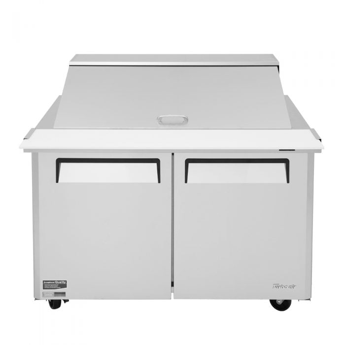 Turbo Air MST-48-18-N M3 Series 48" 2 Door Mega Top Stainless Steel Refrigerated Sandwich Prep Table - Donut-Equipment.com