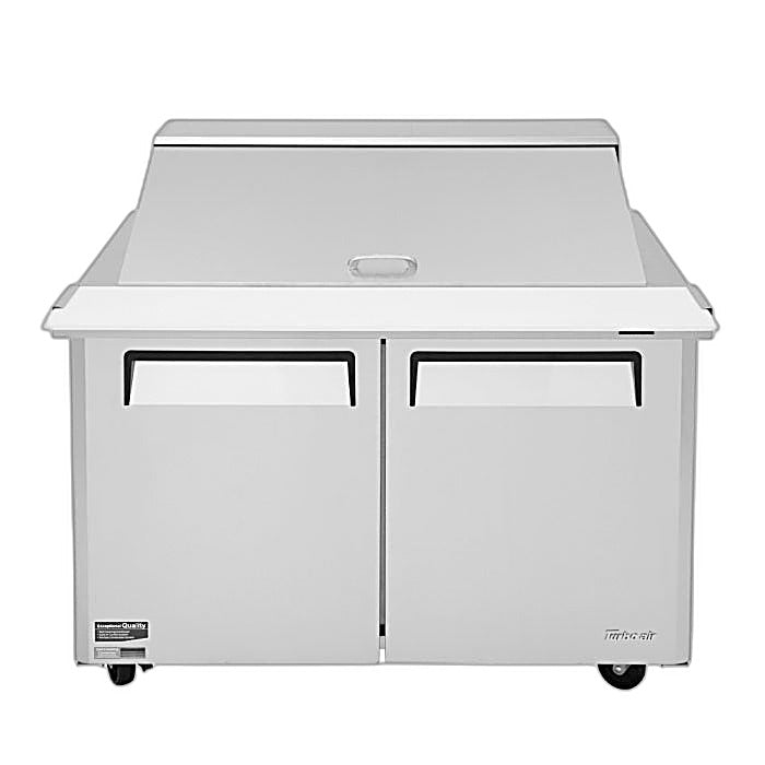 Turbo Air MST-48-18-N M3 Series 48" 2 Door Mega Top Stainless Steel Refrigerated Sandwich Prep Table - Donut-Equipment.com