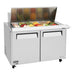 Turbo Air MST-48-18-N M3 Series 48" 2 Door Mega Top Stainless Steel Refrigerated Sandwich Prep Table - Donut-Equipment.com