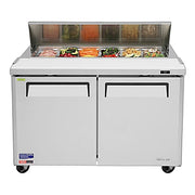 Turbo Air MST-48-N M3 Series 48" 2 Door Stainless Steel Refrigerated Sandwich Prep Table - Donut-Equipment.com