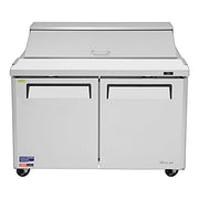 Turbo Air MST-48-N M3 Series 48" 2 Door Stainless Steel Refrigerated Sandwich Prep Table - Donut-Equipment.com
