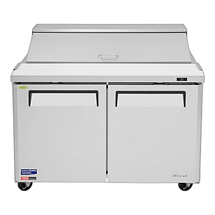 Turbo Air MST-48-N M3 Series 48" 2 Door Stainless Steel Refrigerated Sandwich Prep Table - Donut-Equipment.com