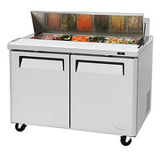Turbo Air MST-48-N M3 Series 48" 2 Door Stainless Steel Refrigerated Sandwich Prep Table - Donut-Equipment.com
