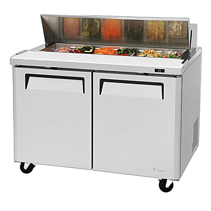 Turbo Air MST-48-N M3 Series 48" 2 Door Stainless Steel Refrigerated Sandwich Prep Table - Donut-Equipment.com