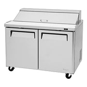Turbo Air MST-48-N M3 Series 48" 2 Door Stainless Steel Refrigerated Sandwich Prep Table - Donut-Equipment.com