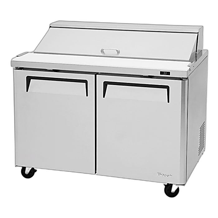 Turbo Air MST-48-N M3 Series 48" 2 Door Stainless Steel Refrigerated Sandwich Prep Table - Donut-Equipment.com