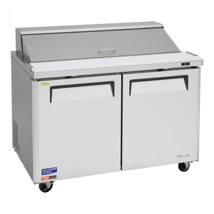 Turbo Air MST-48-N M3 Series 48" 2 Door Stainless Steel Refrigerated Sandwich Prep Table - Donut-Equipment.com
