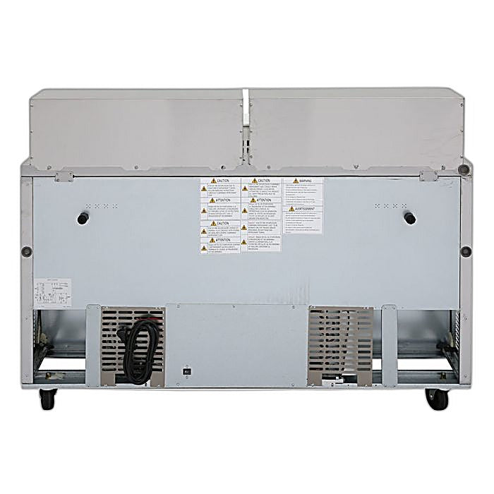Turbo Air MST-60-24-N M3 Series 60" 2 Door Mega Top Stainless Steel Refrigerated Sandwich Prep Table - Donut-Equipment.com
