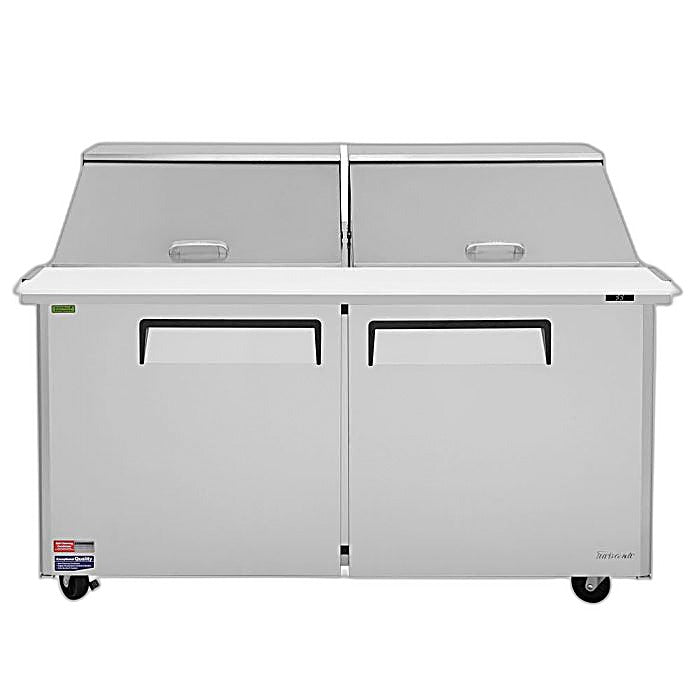 Turbo Air MST-60-24-N M3 Series 60" 2 Door Mega Top Stainless Steel Refrigerated Sandwich Prep Table - Donut-Equipment.com