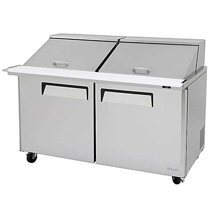 Turbo Air MST-60-24-N M3 Series 60" 2 Door Mega Top Stainless Steel Refrigerated Sandwich Prep Table - Donut-Equipment.com