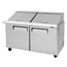 Turbo Air MST-60-24-N M3 Series 60" 2 Door Mega Top Stainless Steel Refrigerated Sandwich Prep Table - Donut-Equipment.com