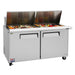 Turbo Air MST-60-24-N M3 Series 60" 2 Door Mega Top Stainless Steel Refrigerated Sandwich Prep Table - Donut-Equipment.com