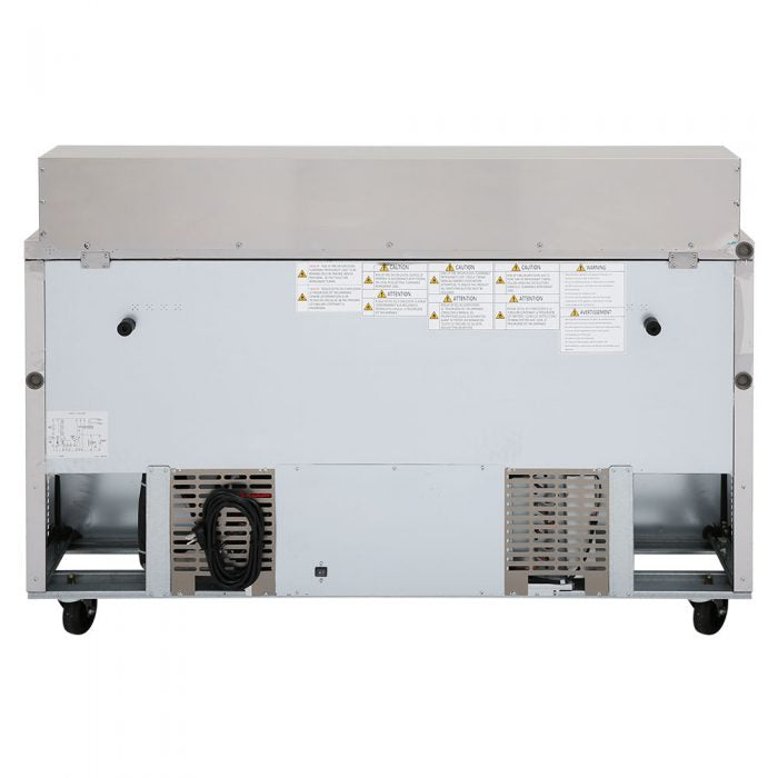 Turbo Air MST-60-N M3 Series 60" 2 Door Stainless Steel Refrigerated Sandwich Prep Table - Donut-Equipment.com