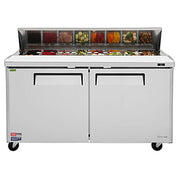 Turbo Air MST-60-N M3 Series 60" 2 Door Stainless Steel Refrigerated Sandwich Prep Table - Donut-Equipment.com