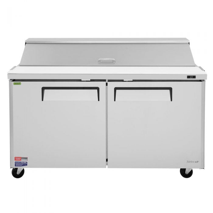 Turbo Air MST-60-N M3 Series 60" 2 Door Stainless Steel Refrigerated Sandwich Prep Table - Donut-Equipment.com