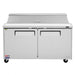 Turbo Air MST-60-N M3 Series 60" 2 Door Stainless Steel Refrigerated Sandwich Prep Table - Donut-Equipment.com