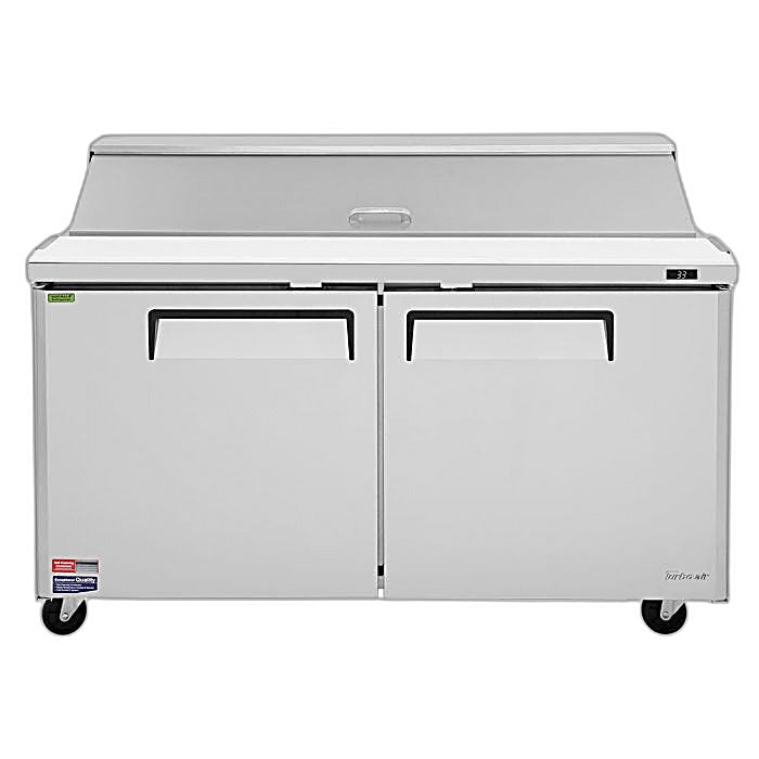Turbo Air MST-60-N M3 Series 60" 2 Door Stainless Steel Refrigerated Sandwich Prep Table - Donut-Equipment.com