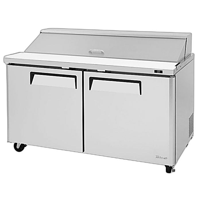 Turbo Air MST-60-N M3 Series 60" 2 Door Stainless Steel Refrigerated Sandwich Prep Table - Donut-Equipment.com