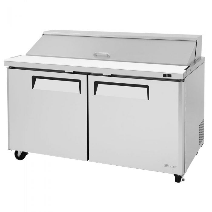 Turbo Air MST-60-N M3 Series 60" 2 Door Stainless Steel Refrigerated Sandwich Prep Table - Donut-Equipment.com