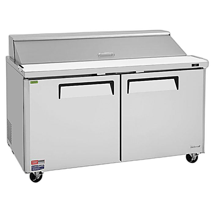 Turbo Air MST-60-N M3 Series 60" 2 Door Stainless Steel Refrigerated Sandwich Prep Table - Donut-Equipment.com