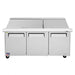 Turbo Air MST-72-30-N M3 Series 72" 3 Door Mega Top Stainless Steel Refrigerated Sandwich Prep Table - Donut-Equipment.com