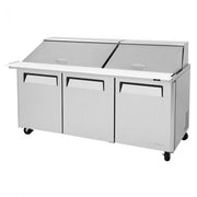 Turbo Air MST-72-30-N M3 Series 72" 3 Door Mega Top Stainless Steel Refrigerated Sandwich Prep Table - Donut-Equipment.com