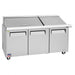 Turbo Air MST-72-30-N M3 Series 72" 3 Door Mega Top Stainless Steel Refrigerated Sandwich Prep Table - Donut-Equipment.com