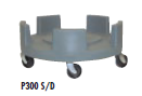 Faribo P300 S/D 30 Gallon Drum Dolly, 18-1/2" Diameter x 8"H - Bakery Wholesalers
