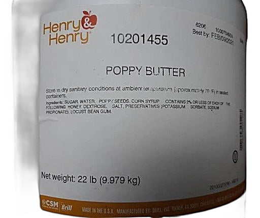 Henry and Henry Poppy Butter Filling (Poppy Seed) 22# Bakery Wholesalers