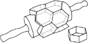 Junior Hexagon Two Row Bismark/Biscuit Cutter - Donut-Equipment.com
