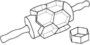 Junior Hexagon Two Row Bismark/Biscuit Cutter - Donut-Equipment.com