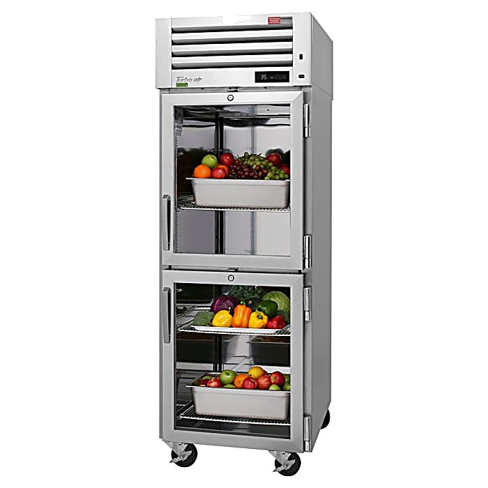 Turbo Air PRO-26R-G-N Single Section Reach-In Top Mount Glass Full Door Refrigerator - Donut-Equipment.com