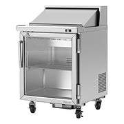 Turbo Air PST-28-G-N 27 1/2" PRO Glass Door Series Sandwich/Salad Prep Table w/ Refrigerated Base - Donut-Equipment.com