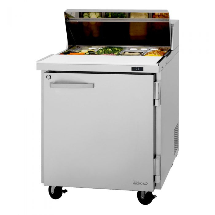 Turbo Air PST-28-N (Left or Right Side Hinge) 1 Solid Door Sandwich/Salad Unit Front Breathing Airflow - Donut-Equipment.com