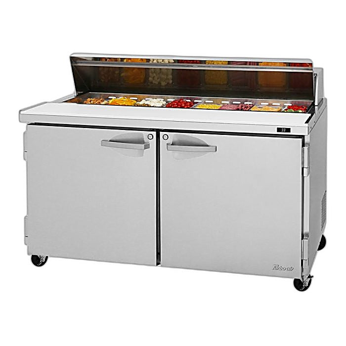Turbo Air PST-60-N 60 1/4" PRO Series Sandwich/Salad Prep Table w/ Refrigerated Base, 115v - Donut-Equipment.com
