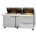 Turbo Air PST-72-30-D2R-N 72 5/8" PRO Series Mega Top Sandwich/Salad Prep Table w/ Refrigerated Base - Donut-Equipment.com