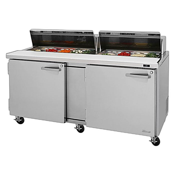 Turbo Air PST-72-N 72 5/8" PRO Series Sandwich/Salad Prep Table w/ Refrigerated Base - Donut-Equipment.com