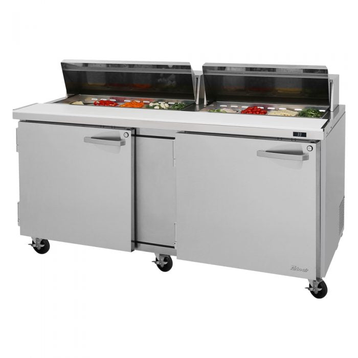 Turbo Air PST-72-N 72 5/8" PRO Series Sandwich/Salad Prep Table w/ Refrigerated Base - Donut-Equipment.com
