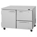 Turbo Air PUF-48-D2R-N 48 1/4" Undercounter Freezer w/ (2) Sections - (1) Door & (2) Drawers - Donut-Equipment.com