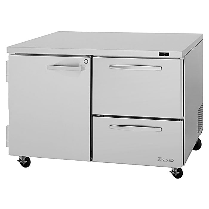 Turbo Air PUF-48-D2R-N 48 1/4" Undercounter Freezer w/ (2) Sections - (1) Door & (2) Drawers - Donut-Equipment.com