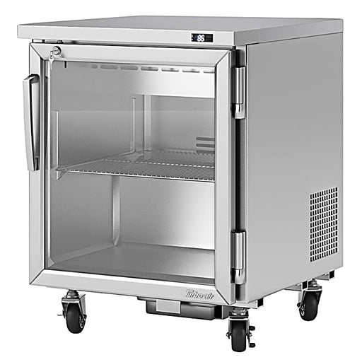 Turbo Air PUR-28-G-N 27 1/2" W Undercounter Refrigerator w/ 1 Section & 1 Glass Door - Donut-Equipment.com