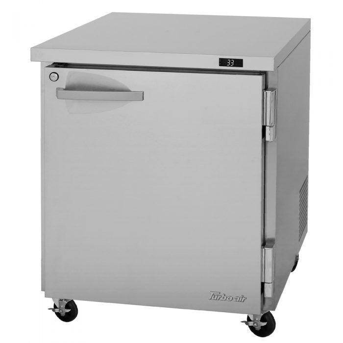 Turbo Air PUR-28-N 27 1/2" W Undercounter Refrigerator w/ 1 Section & 1 Door - Donut-Equipment.com