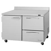 Turbo Air PWR-48-D2R-N 48 1/4" Worktop Refrigerator w/ (2) Sections, 2 Drawers & 1 Solid Door - Donut-Equipment.com