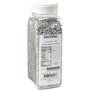 Silver Confetti Quins Sprinkles 19.5 oz Bakery Wholesalers